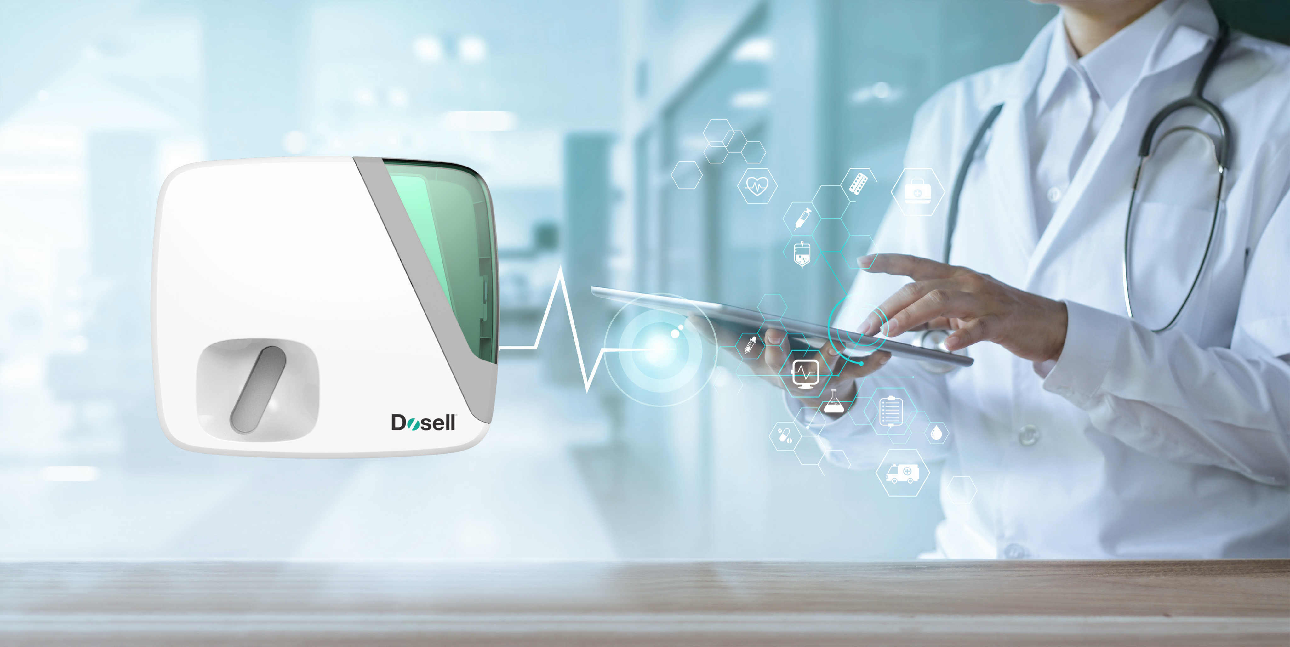 Dosell medication dispensing robot improves safety and independent living at home.